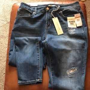 💋Boho ankle skinny leg jeans Sz 26w/33